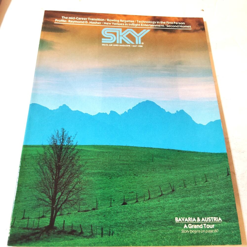 Delta SKY In-Flight Magazine May 1988 - Bavaria, Austria & Horse Racing